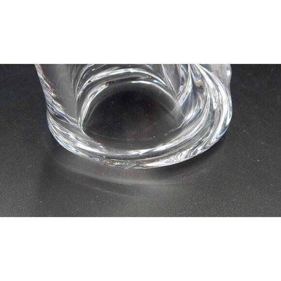 Vannes Cristal Crystal Calla Lily Vase Flower 7 Inch Clear Art Glass Signed - Picture 13 of 13